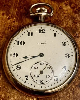 Antique Elgin 12j Grade 315 12s Model 3 20 Y GP Pocket Watch 1921 Parts / Repair - Image 1 of 4