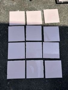 Reclaimed Pink Ceramic Tile Wenczel 12 Pieces 1960s 4 1/4” Vintage MCM - Picture 1 of 3