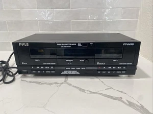 Pyle Pro PT649D Dual Cassette Player Recorder Tested Works Great - Picture 1 of 6