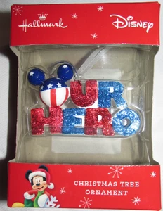 #46- Hallmark Disney, Our Hero, red white & blue ornament - New - Picture 1 of 3