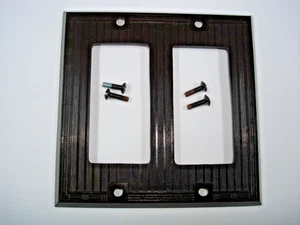 Placa de cubierta de pared de salida de interruptor vintage Uniline marrón Decora GFCI 2 bandas Bryant - Imagen 1 de 1