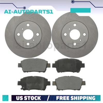 Juego de pastillas de freno delanteras + rotores de freno para Toyota Echo 2001 2002 2003 2004 2005 Foto 1 de 4