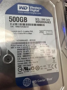 Unidad SATA Western Digital WD5000AAKX-08U6AA0 500 GB 3,5" (1 unidad) - Imagen 1 de 2