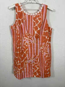 Lilly Pulitzer for Target Dress Size 20W Giraffeeey Giraffe Linen Shift Mini - Picture 1 of 13