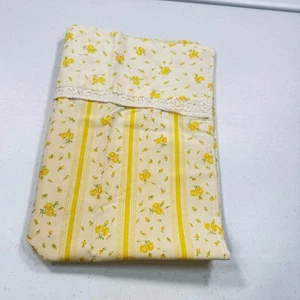 Vintage JCpenney Kissenbezug Standard Gelb Floral Große Blüten Mischung Mcm Retro - Bild 1 von 12