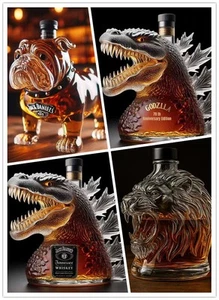 300ML Godzilla 70th Anniversary Whisky Bottle, a special gift for family parties - Picture 1 of 12