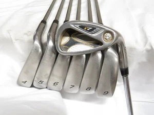 Used TaylorMade r7 Draw Iron Set 4-PW TaylorMade T-Step 90g Stiff Flex Steel - Picture 1 of 8