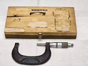 Scherr Tumico 2-3" Caliper Outside Blade Micrometer .0001" USA - Picture 1 of 15