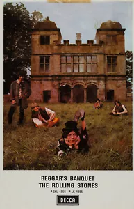 THE ROLLING STONES 'Beggars Banquet' Decca Album Window Poster -  reprint - Picture 1 of 1