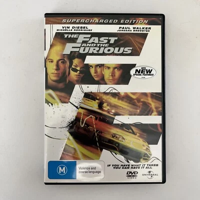 The Fast And The Furious (DVD, 2001) Supercharged Edition Region 4 PAL - Image 1 of 4