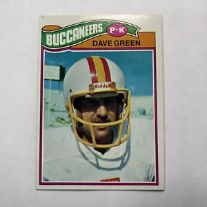 Tarjeta de fútbol americano 1977 Topps Dave Green Tampa Bay Buccaneers #338 - Imagen 1 de 2