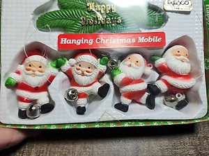 Vintage 1980 ENESCO Happy Holidays hängender Weihnachtsmann Weihnachtsschmuck ****SEHR SELTEN - Bild 1 von 6