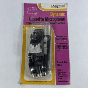 Vecor Dynamic Cassette Microphone Vintage NEW 1971 - Picture 1 of 5