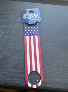 Bottle Opener 7” Durable Stainless Steel American Flag NWT USA - Picture 1 of 1