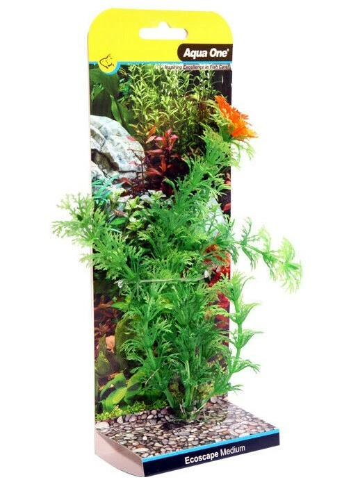 Aqua One Ecoscape Medium Ambulia Green 20cm Artificial Aquarium Plant 28397