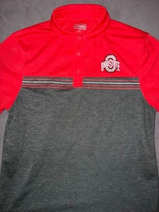 EUC Mens Ohio State Buckeyes SS Golf Shirt, Scarlet/Gray, Size Small - Picture 1 of 9