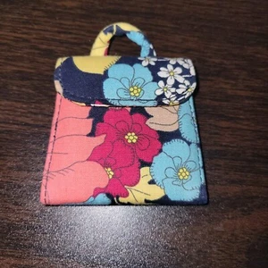 Vera Bradley Mini Purse Mirror Happy Snails Floral Multi Colored - Picture 1 of 7