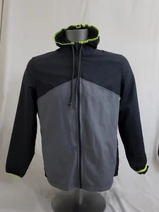 STARTER Woven Hoody Jacket Water Repellent Full Zip 2-Tone Gray Men's Sz XL Flaw - Picture 1 of 12