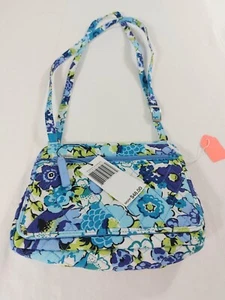 Vera Bradley Petite Crossbody in BLUEBERRY BLOOMS - Retired Style NWT - Picture 1 of 5