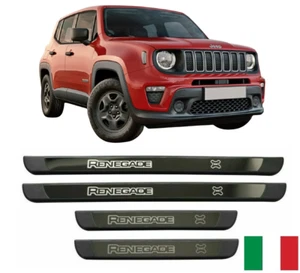 Set 4 Modanature Battitacco Pedane Sottoporta in ABS acciaio per Jeep Renegade - Foto 1 di 6