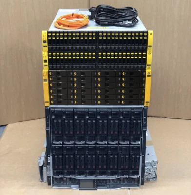 HPE 3PAR 3Tier 10GBit SAN 24x 200GB SSD 24x 300GB 15K 24x 2TB BL460c Gen8 v2 2TB - Image 1 of 4