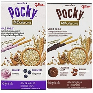 glicoPOCKY Blueberry&Chocolate Biscuit StickCream Snack Halal Whole Wheat cookie - Picture 1 of 7