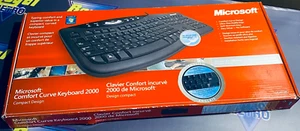 NEW / OPEN BOX Microsoft Comfort Curve Wired Keyboard 2000 B2L-00001 Black 1047 - Picture 1 of 4