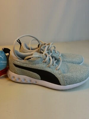 NEW PUMA Carson 2 Bold Knit JR Big Boys Sneakers Gray/Black Size 5c - Imagem 1 de 4