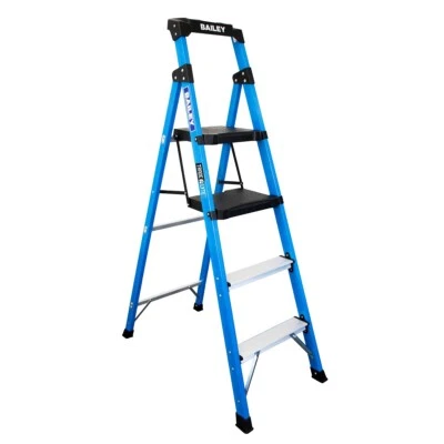 BAILEY TradeLyte Industrial Fibreglass Twin Platform Ladder 4 Step 1.14m FS14043 - image 1 of 2