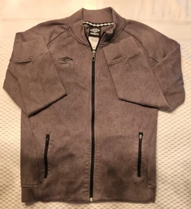 BOYS UMBRO SWEATSHIRT ZIP FRONT GREY LONG SLEEVE SIZE LARGE - Picture 1 of 10