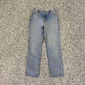 VTG 80s LL Bean West Branch Carpenter Jeans Denim Button Fly 26.5x31 USA - Picture 1 of 7