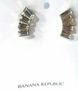 Banana Republic Damen Kyrstal Baguette Ohr Kletterer Ohrstecker Neu mit Etikett 48 - Bild 1 von 4