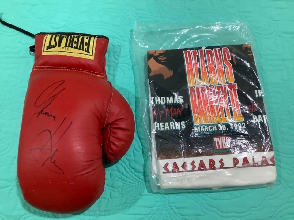 Thomas Hearns Boxing Glove and T-shirt - Image 1 of 1