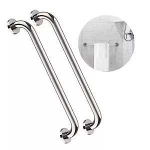 2 Pack 24 Inch Stainless Steel Shower Grab Bar Hand Rail Support for Elderly - Picture 1 of 7