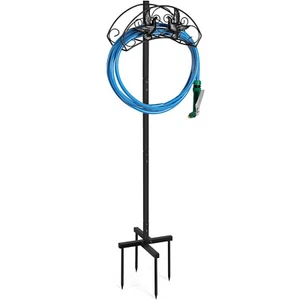 Freestanding Garden Hose Holder Hanger, Heavy Duty Water Hose Storage Stand Rack - Picture 1 of 9