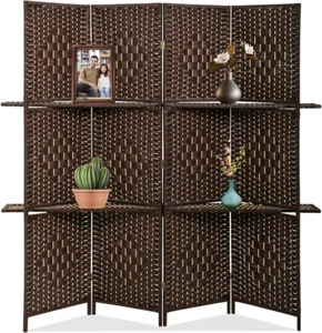 Room Dividers and Folding Privacy Screens 4 Panel 67 Inch Tall Portable Room Sep - Picture 1 of 7