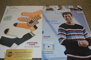 Schoeller Stahl Knitting Pattern Men's Sweater & Socks - Picture 1 of 1