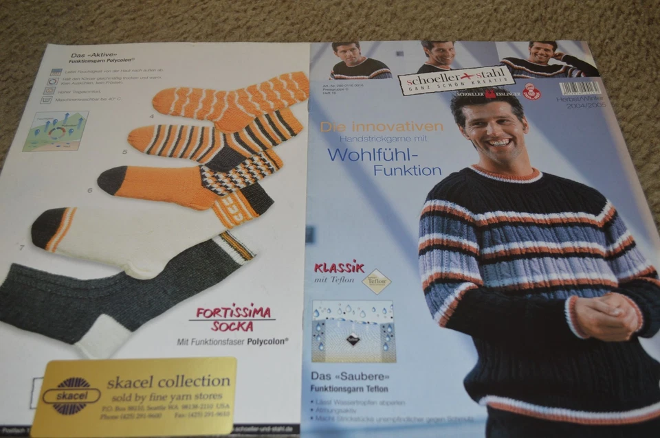 Schoeller Stahl Knitting Pattern Men's Sweater & Socks - Image 1 of 1