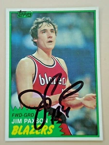 Tarjeta de baloncesto autografiada por Jim Paxson - 1981 Topps #87 - Portland Trail Blazers - Imagen 1 de 2