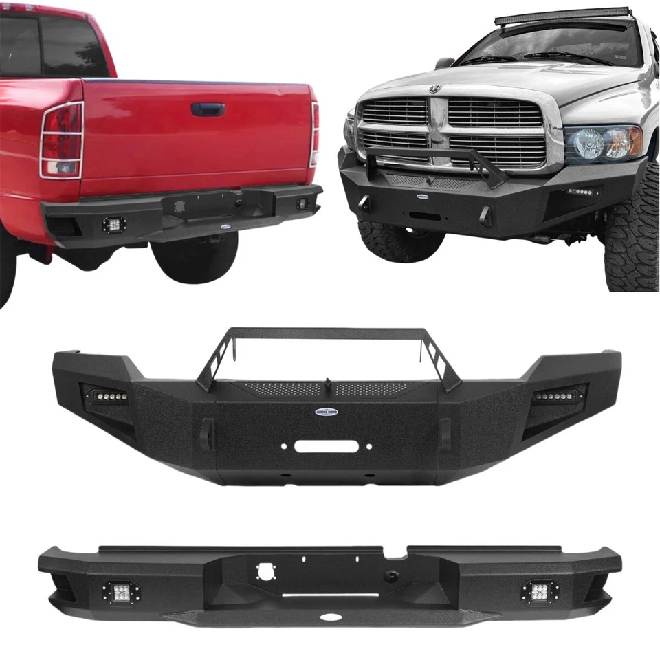 Parachoques delantero o trasero de acero con placa de cabrestante para Dodge Ram 2500 3500 2003 2004 2005 Foto 1 de 4