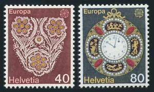 Switzerland 614-615,MNH.Michel 1073-1074. EUROPE CEPT-1976,Lace,Pocket Watch.