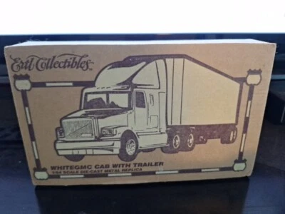 1995 Ertl Collectibles:Die Cast 1/64 White GMC Cab Earnhardt Trailer New in box - Image 1 of 4