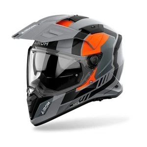 CASCO AIROH INTEGRALE DUAL TOURING BANDIT HORN ORANGE MATT OPACO ECE 22.06 - Imagen 1 de 3