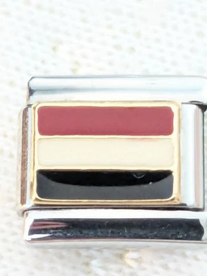 Auténtico Dije Italiano Zoppini 9mm Alemania Bandera Alemana C63* Foto 1 de 4