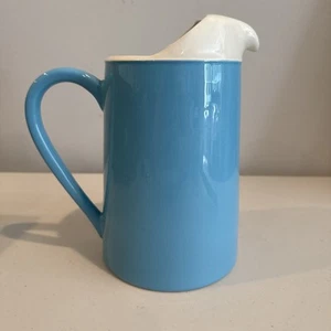 Vtg  Blue Heaven Drink Pitcher Royal China Ice Lip Ceramic 8" MCM Decor Juice FS - Picture 1 of 11