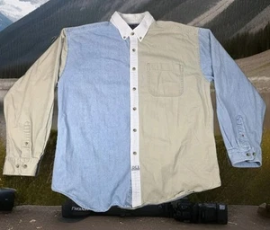 Camisa Old College Inn Para Hombre XXL 2XL Vintage Botón Largo Medio Denim Tela - Imagen 1 de 18