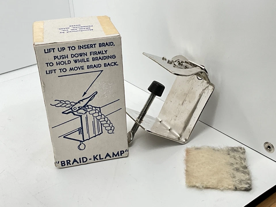 Vintage Braid-Aid Braid-Klamp Rug Braiding Tool in Original Box Made in USA - Image 1 of 1