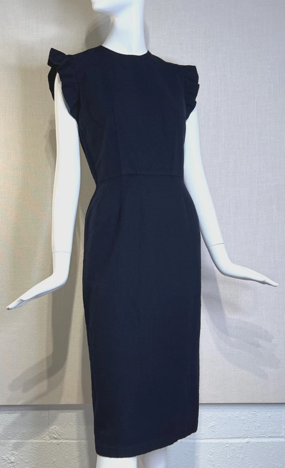 Vestido COMME DES GARCONS Robe de Chambre Azul Marino Lana Hervida Talla S, Vintage Japón Foto 1 de 4