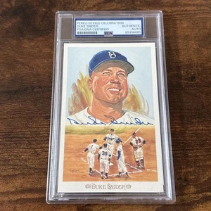 Duke Snider Autographed Perez Steele Celebration PSA Slabbed HOF Dodgers Signed - Picture 1 of 2