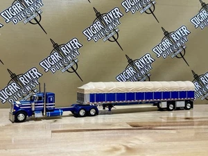 DCP 1/64 Peterbilt 379 Flattop With Covered Wagon Semi Truck Farm Toy Nib - Picture 1 of 11